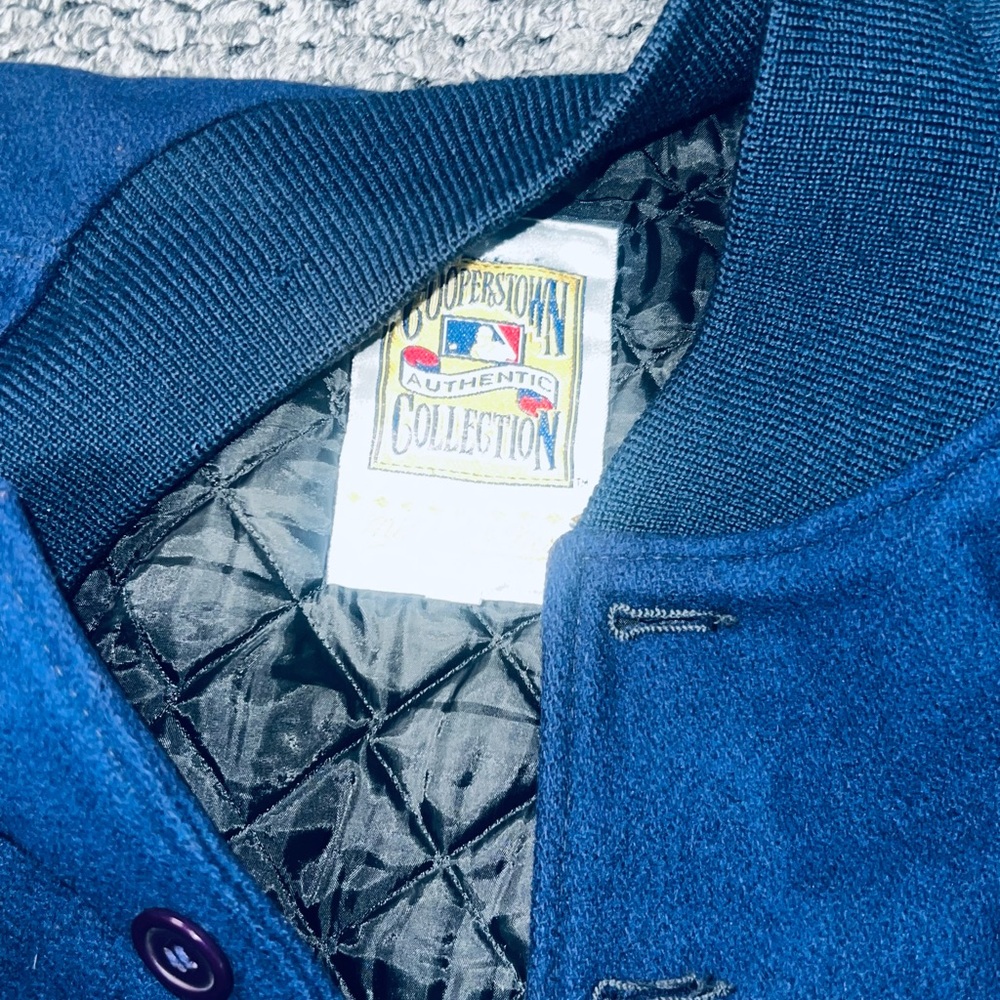 Mitchell & Ness Blue Braves Bomber Jacket - Picture 2 of 3